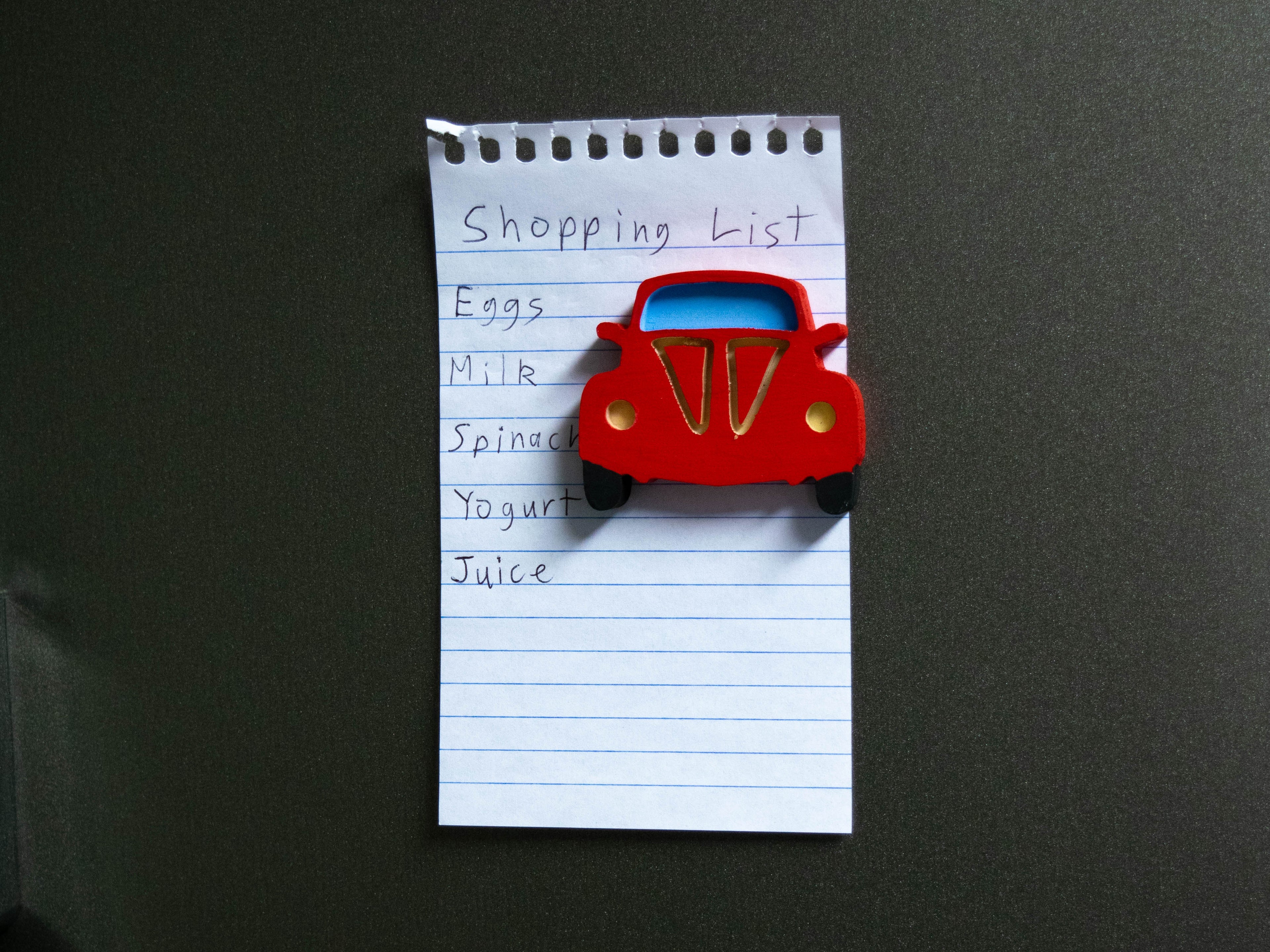 Small Car Wooden Magnets - Set of 4